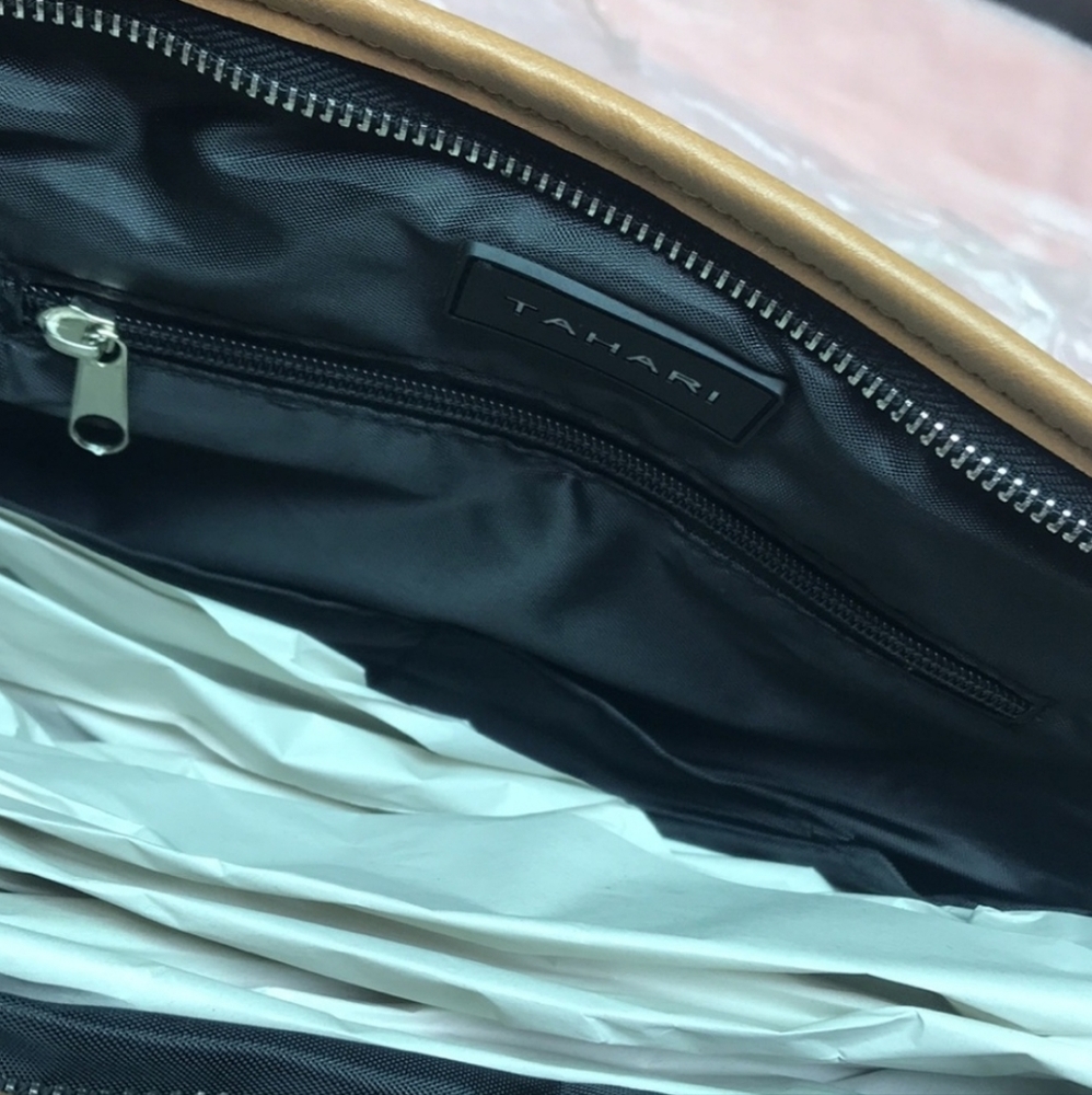 Tahari two-tone retails for $118 "Kristen" faux leather tote. NWT - Picture 8 of 10